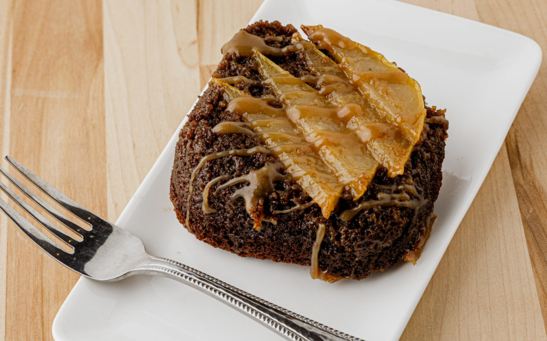 Love Pears? Try This Gingerbread Cake with Pears and Salted Toffee Sauce Recipe