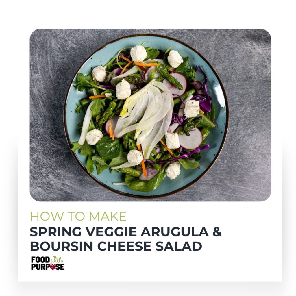 Image: Spring Veggie Arugula and Boursin Cheese Salad