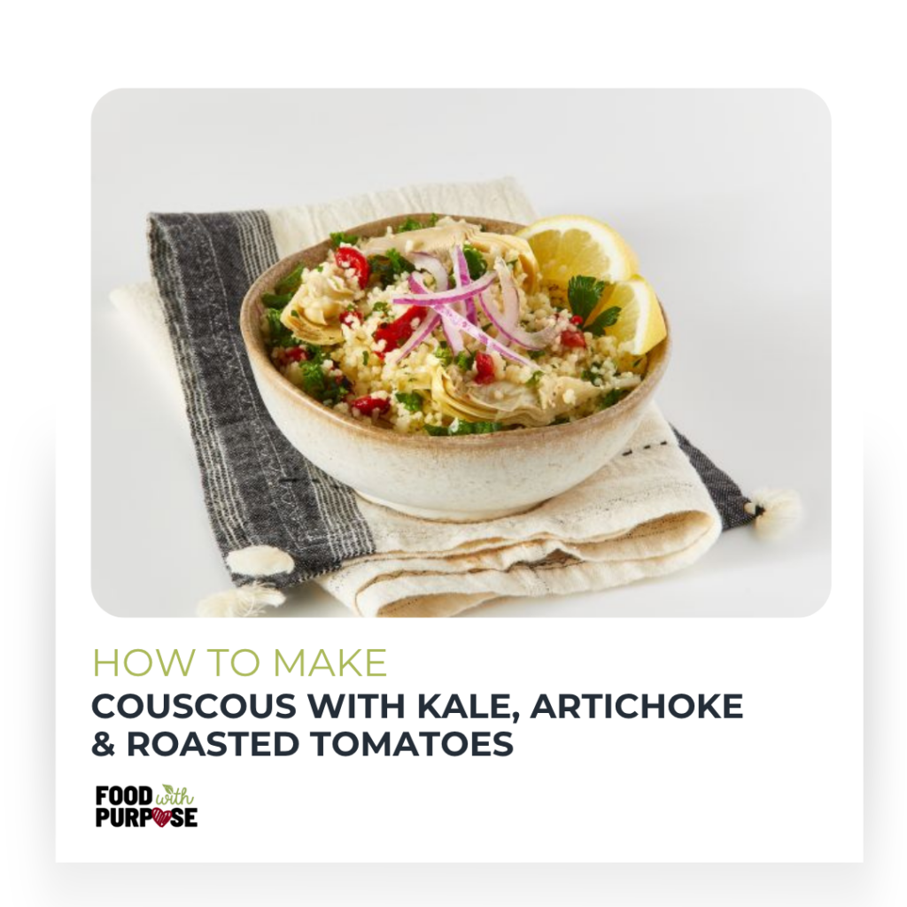 Image: Couscous with Kale, Artichoke & Roasted Tomatoes